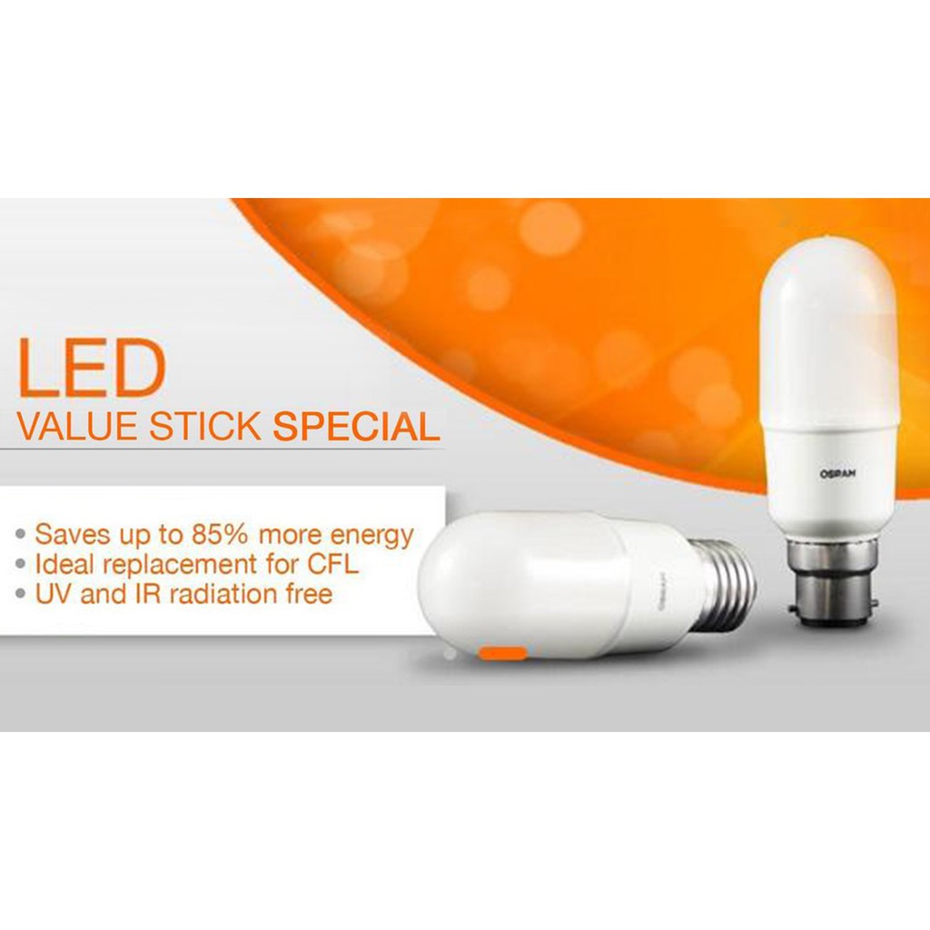 Jual Led bulb bohlam OSRAM LEDVANCE LED Value Stick 7w 7 watt 9w 9 watt ...
