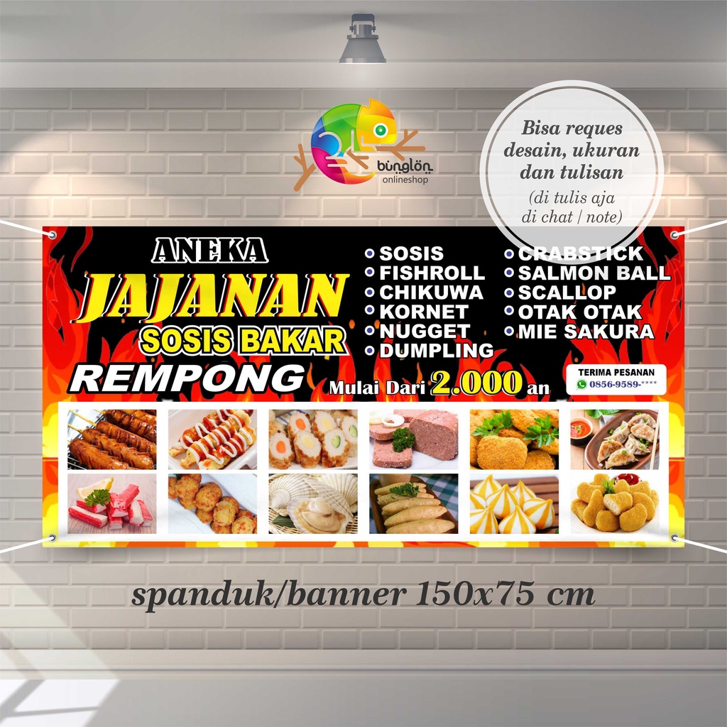 Jual Spanduk Banner Sedang Aneka Jajanan Shopee Indonesia 6744