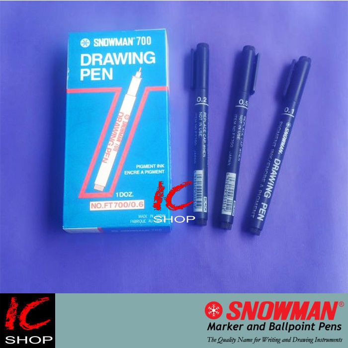 Jual Snowman-Drawing Pen 0.2 Warna Biru