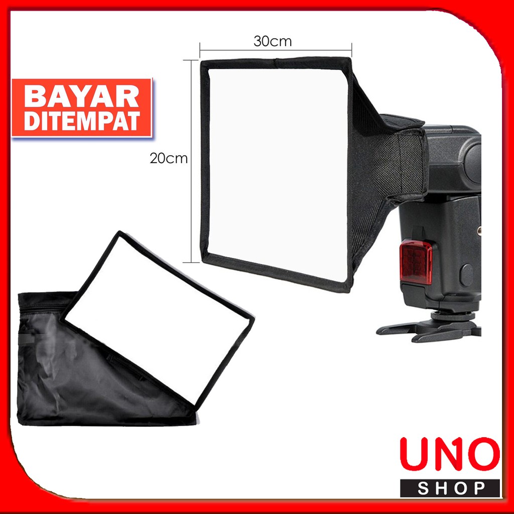 Jual Flash Light Diffuser Mini Soft Box 20x30cm For Camera Speedlit ...