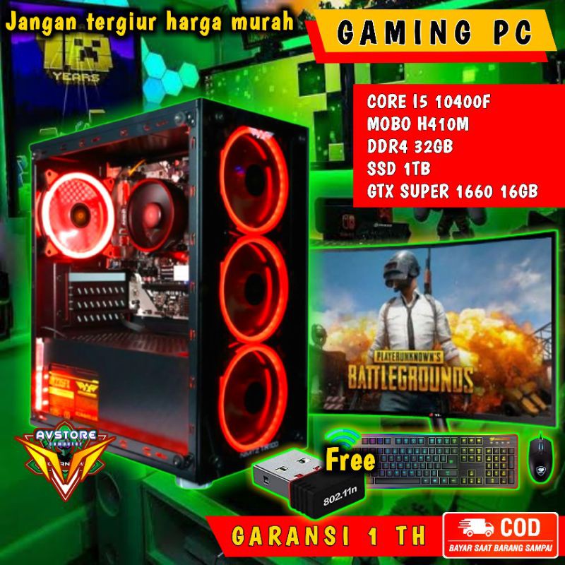 Jual Pc Gaming Editing I Fullset Monitor Inch Siap Pakai Editing