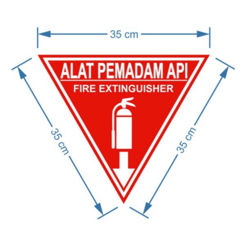 Jual Rambu Sign APAR - Segitiga Sama Sisi 35cm x 35cm | Shopee Indonesia