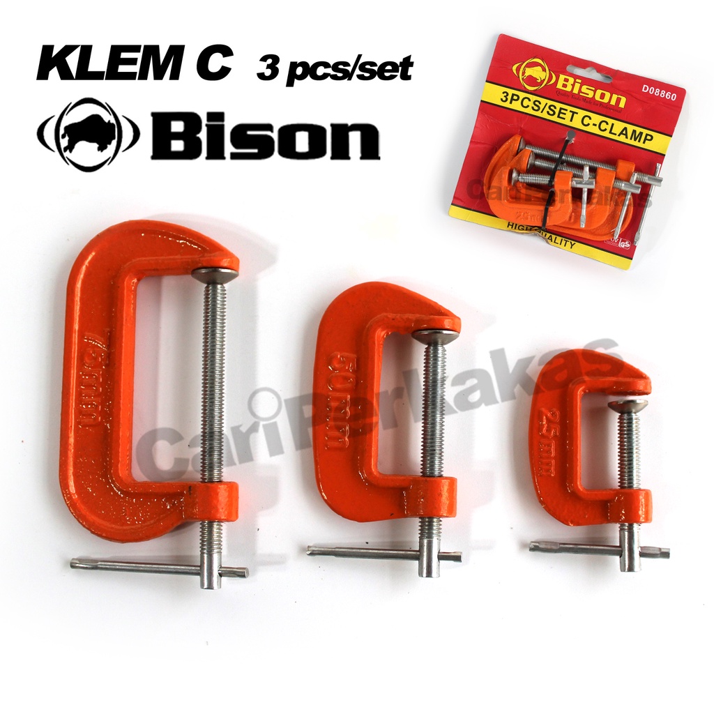 Jual Bison Klem C Set Pcs Catok Kayu Clamp G Alat Penjepit Kayu Besi Pcs Clamp C Set Pcs