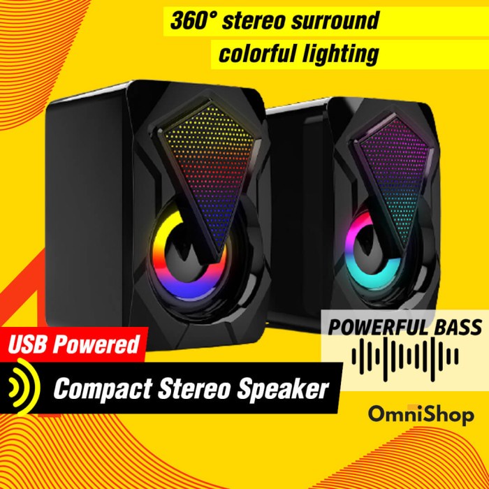 Jual Speaker A11 USB Speker Aktif Bass PC Desktop Mini Portable RGB ...