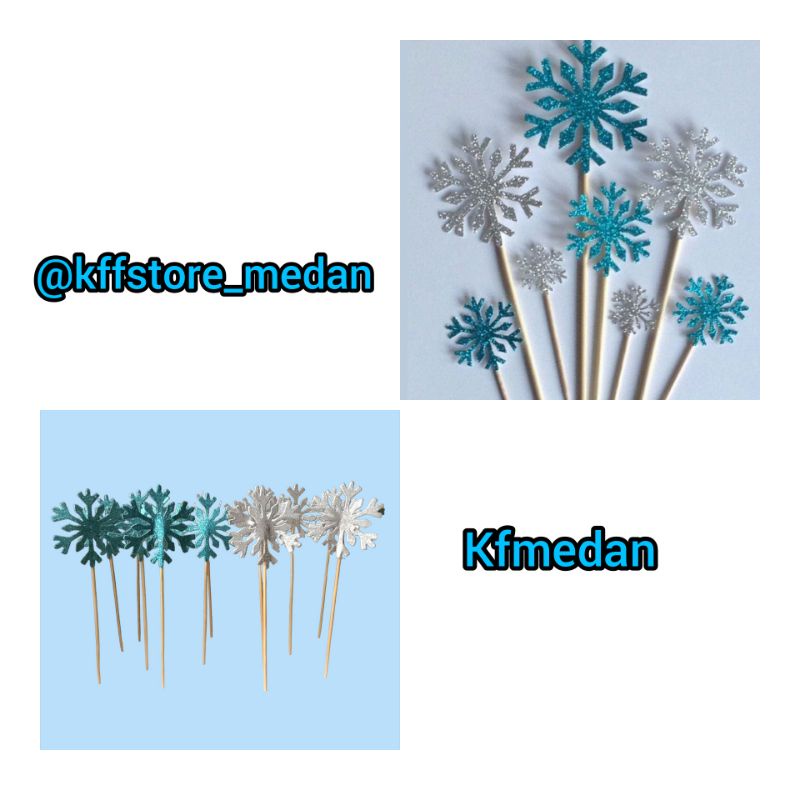 Jual Topper Snowflake Blue Frozen ( per pcs ) | Shopee Indonesia