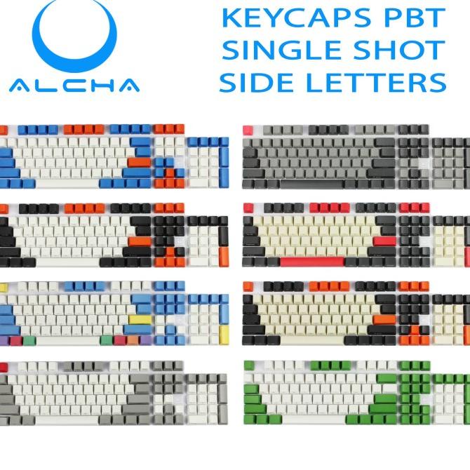 Jual ALCHA KEYCAPS PBT SINGLE SHOT SIDE LETTERS PRINT CARBON CHALK ...