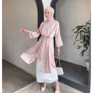 Jual Rayya drees satin | Kaftan tunik ikat satin silk atasan wanita hijab  lebaran wanita murah fsbusana aluna tunik | Shopee Indonesia