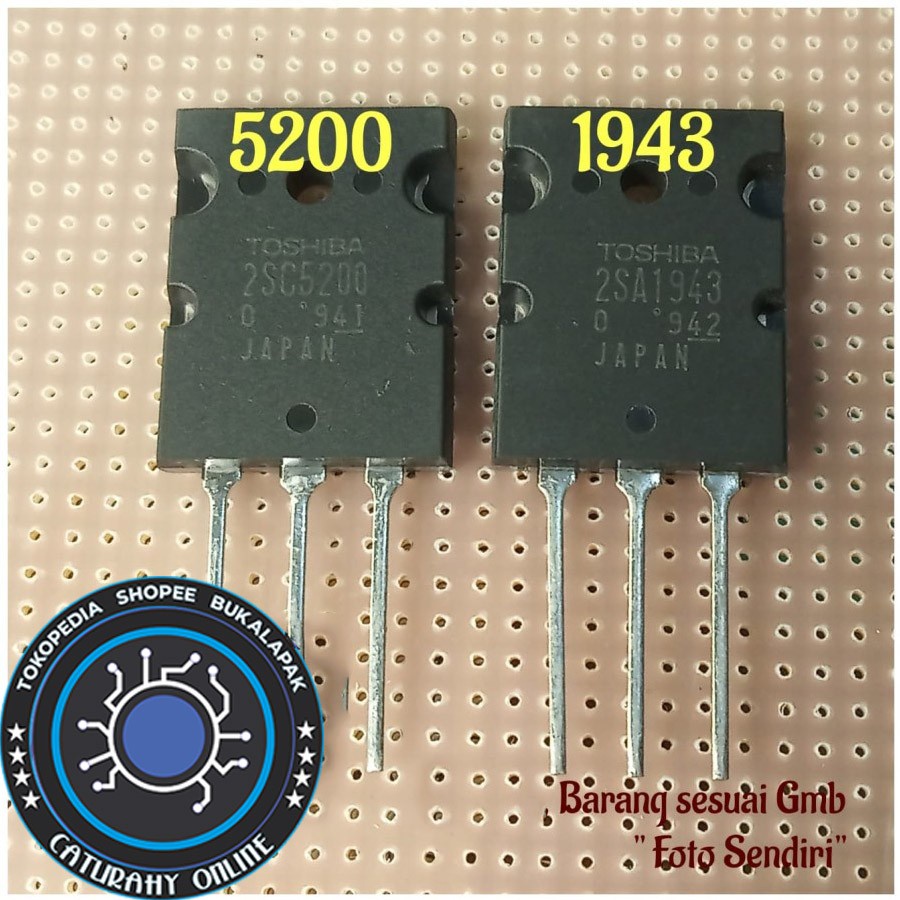 Jual transistor npn 2sc5200 2sa1943 Toshiba 2sc 5200 2sa 1943 npn1