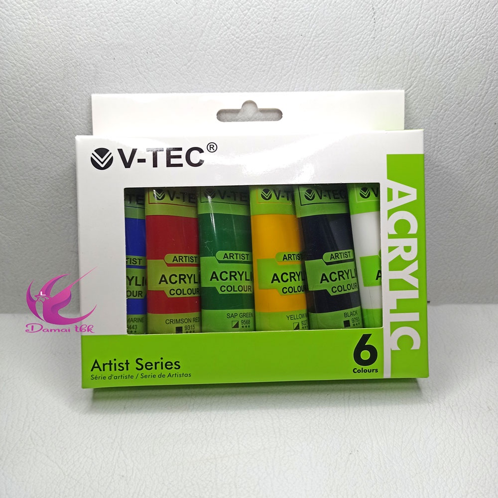 Jual Cat Acrylic V Tec Acrylic Colours Set 6 Colours 35ml Vt 635a