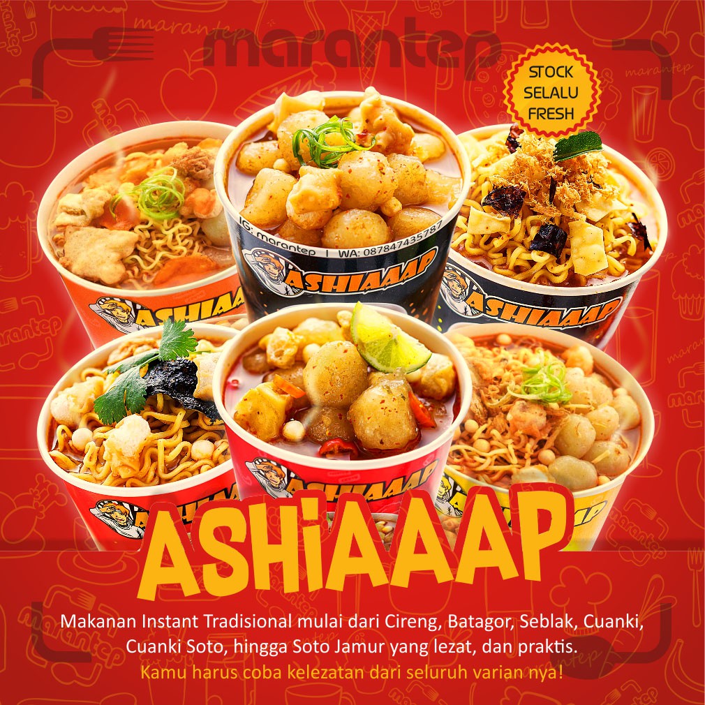 Jual [ Terbaru ] Ashiaaap Cilok Kuah And Ramen Mie Tek Tek And Mie