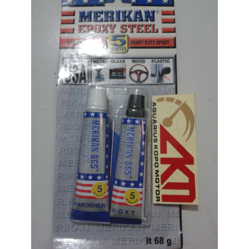 Jual Lem Merikan Epoxy Steel Heavy Duty Resin dan Hardener Shopee