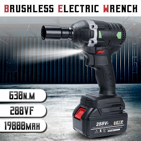 Jual Mesin LVDIAN Cordless Electric Impact Wrench 288VF 630N.m 1 2 Brushless LED Shopee Indonesia