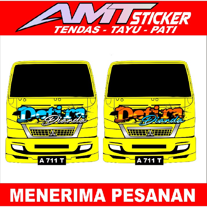 Jual [Termurah] Stiker Decal/Cutting Cabin Depan Truk Canter Stiker
