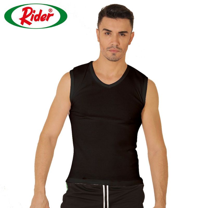 Jual Kaos Tank Top V-Neck Pria Rider R226BW (Hitam) | Shopee Indonesia