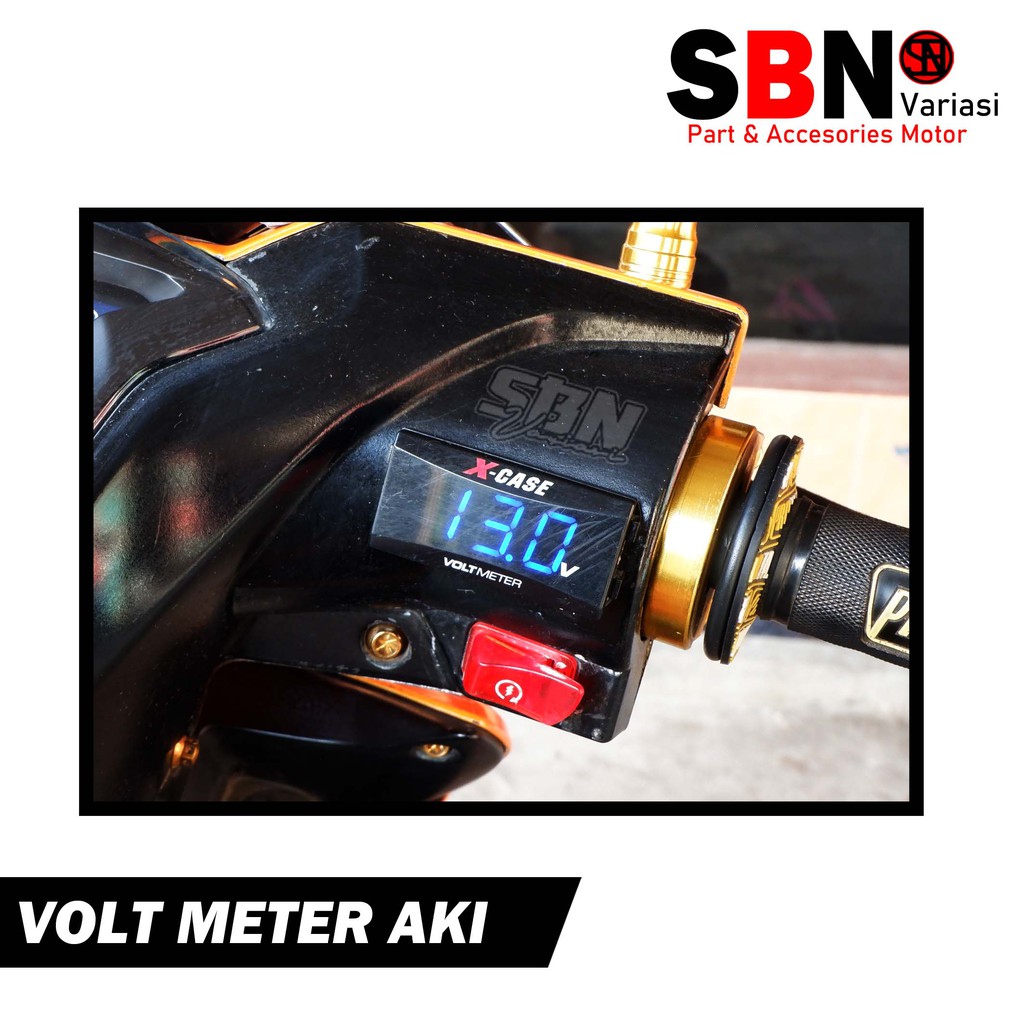 Jual Volt Meter AKI Voltmeter Pengukur Tegangan Baterai Listrik Motor ...