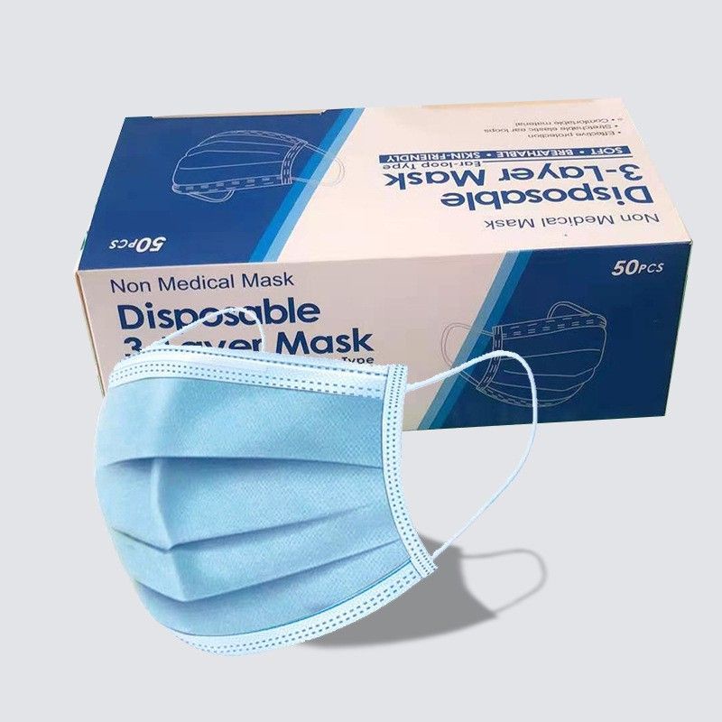 Jual masker 3 ply face mask ( 1 ktk isi 50 pcs ) | Shopee Indonesia