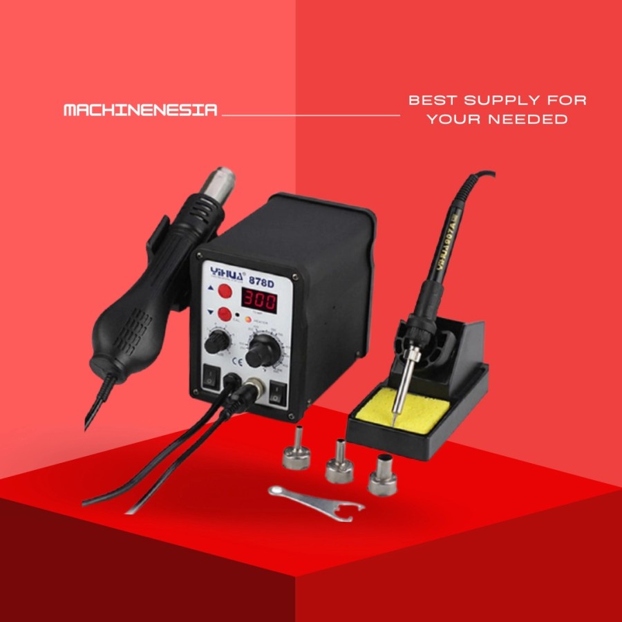 Jual BLOWER UAP + SOLDER STATION 2 IN 1 ORI YIHUA 878D / SOLDER UAP