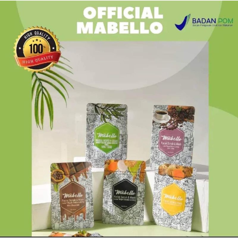 Jual Mabello masker hitam bedda lotong mabello varian sachet 20 gram ...