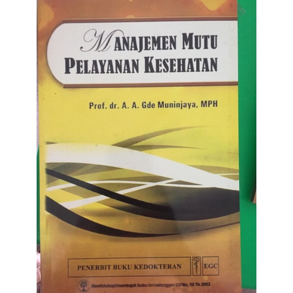 Jual Manajemen Mutu Pelayanan Kesehatan | Shopee Indonesia