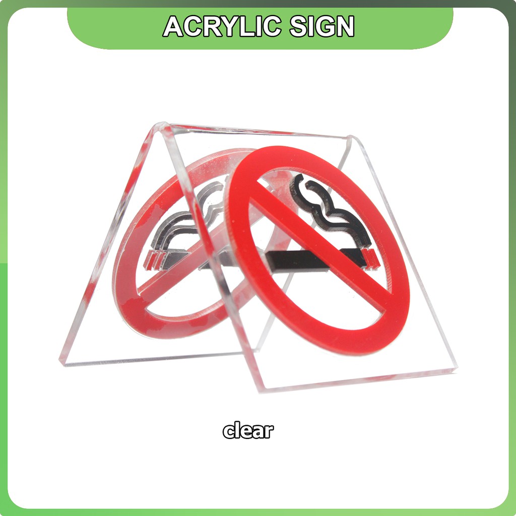Jual Akrilik Sign Tanda Dilarang Merokok / No Smoking - Symbol ...