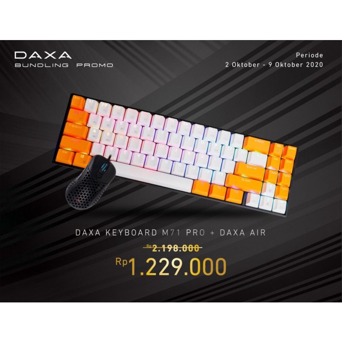 Jual Rexus Keyboard Wireless Gaming Daxa M71 PRO +Mouse Daxa AIR
