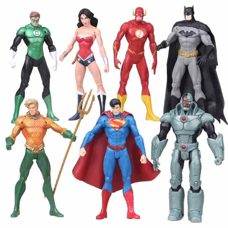 Jual FIGURE JUSTICE LEAGUE SET 7 PCS MAINAN ACTION FIGURE TOPPER CAKE ...