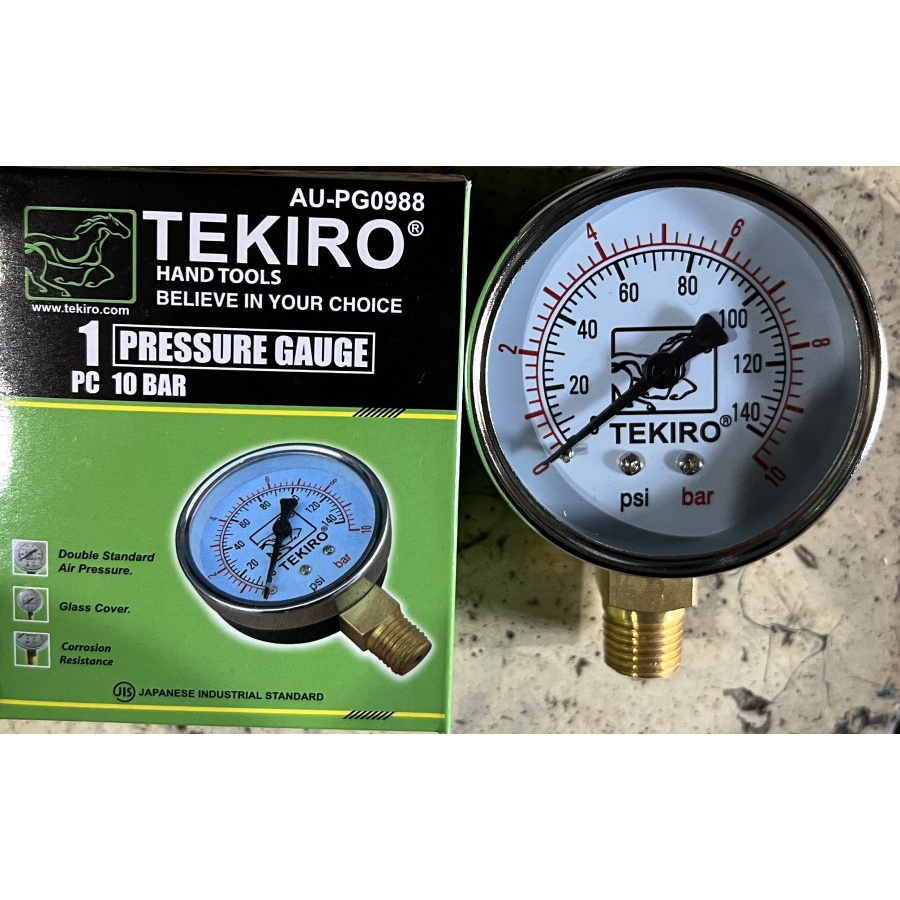 Jual pressure gauge 10 bar tekiro Shopee Indonesia