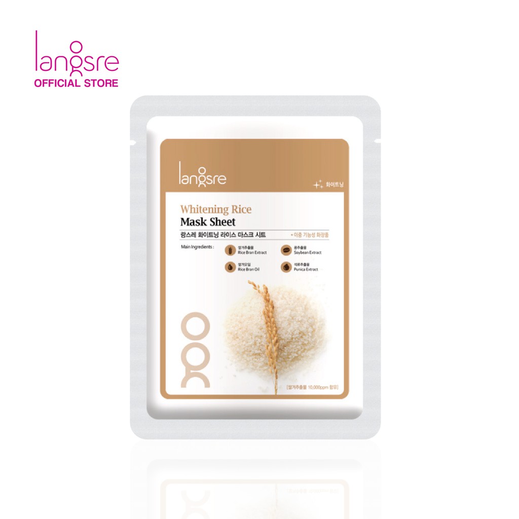 Jual Langsre Whitening Rice Mask Sheet 22ml | Shopee Indonesia