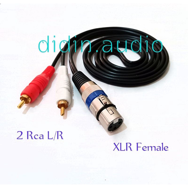 Jual Kabel Audio Jack Xlr Pin Female Canon To Rca Gold Male L R Meter Shopee Indonesia