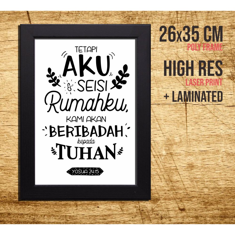 Jual Aku dan Seisi Rumahku, Hiasan dinding Kristen, Wall Decor Ayat