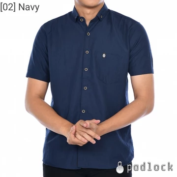 NUMAKENA Kemeja Pria Lengan Pendek Motif Polos