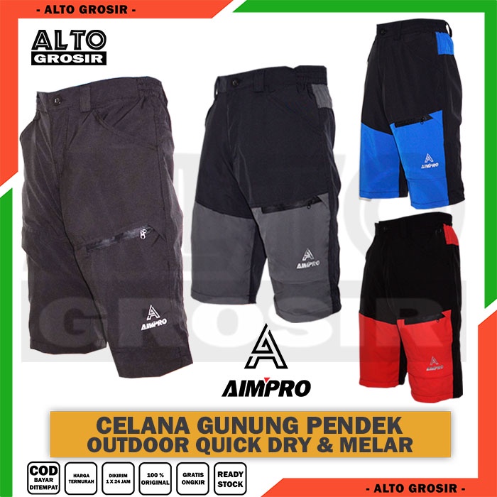 Celana Pendek Outdoor Quickdry Strectch Cepat Kering & Elastis Ultralight - Celana Gunung Trekking