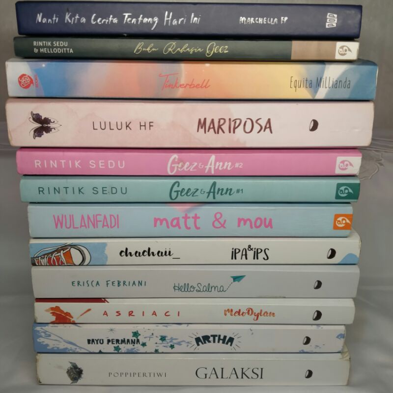 Jual novel original preloved (mariposa, ipa&ips, hello salma, dll ...
