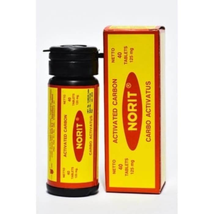 Jual Norit Carbo activatus Karbon Aktif 40 tablet 125 mg | Shopee Indonesia