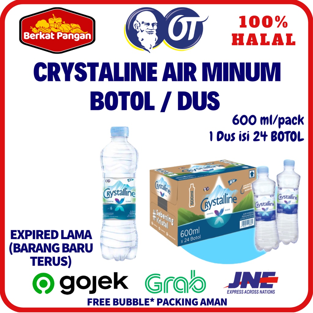 Jual Crystaline Air Mineral Botol 600ml Dus Isi 24pcs Shopee Indonesia 4540