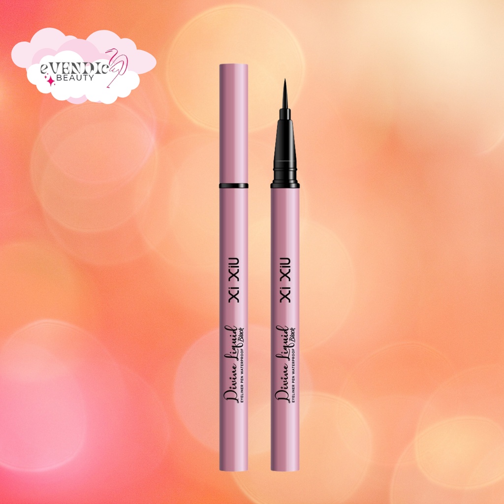 Jual Xi XiU DIVINE LIQUID EYELINER PEN WATERPROOF BLACK ORIGINAL