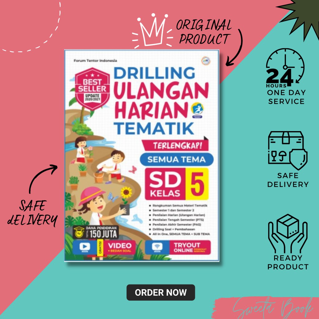 Jual BUKU SD KELAS 5 DRILLING ULANGAN HARIAN TEMATIK (Forum Edukasi ...