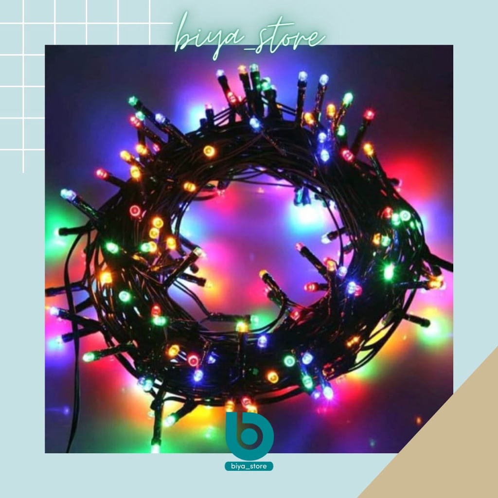 Jual LAMPU TUMBLR KABEL HITAM TEMBAGA 100 LED 10 METER LAMPU HIAS LAMPU ...