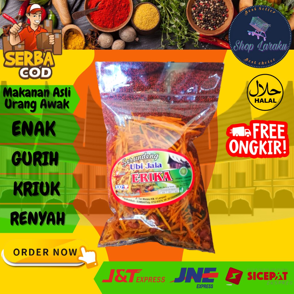 Jual Serundeng Ubi Rambat Jala Jalar Erika Makanan Khas Minang Asli ...