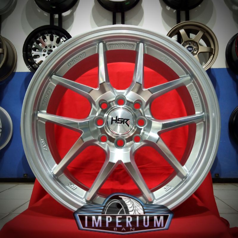 Jual Velg Pelak Mobil Ring 16 HSR Hyura R16 4x100 4x114 Silver Polish ...