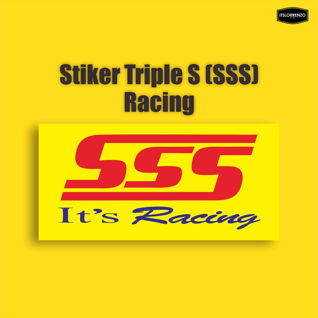 Jual Stiker Print Triple S (SSS) Racing Stiker Printing Laminasi Glossy ...