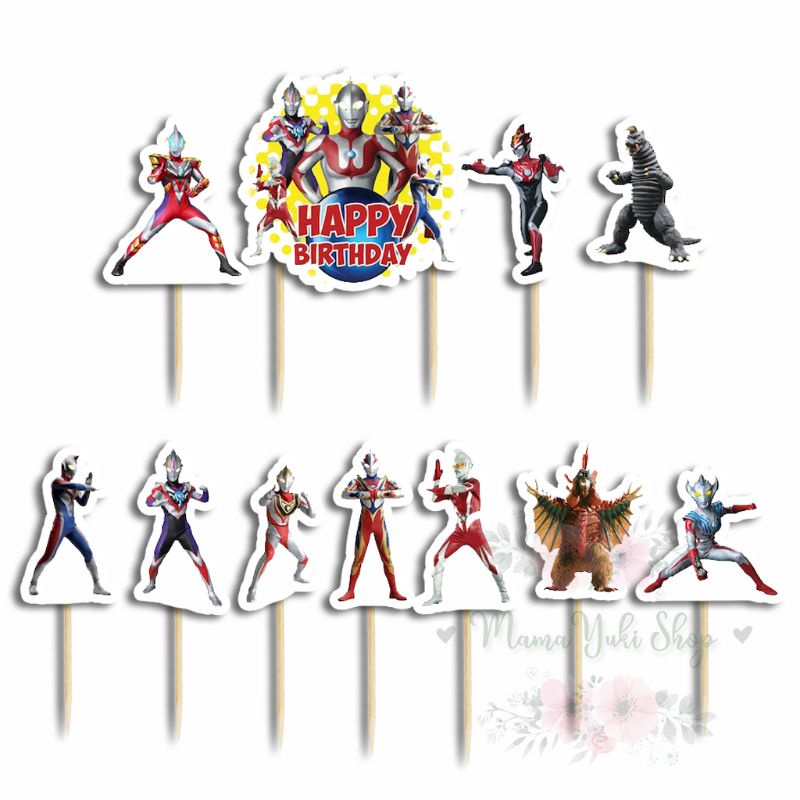 Jual Topper Cake Hiasan Kue Ulang Tahun Anak Ultra Man | Shopee Indonesia