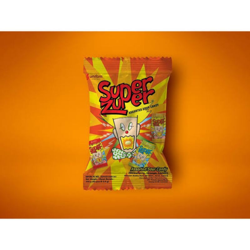 Jual SUPER ZUPER ASSORTED SOUR CANDY 125GR | Shopee Indonesia