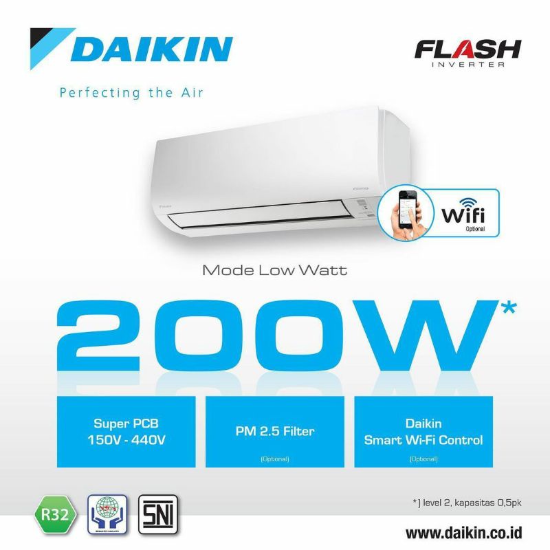 Jual Ac Inverter Hemat Listrik Daikin Stkq20uv 34 Pk Ac Irit Watt Rendahsudah Termasuk 9842