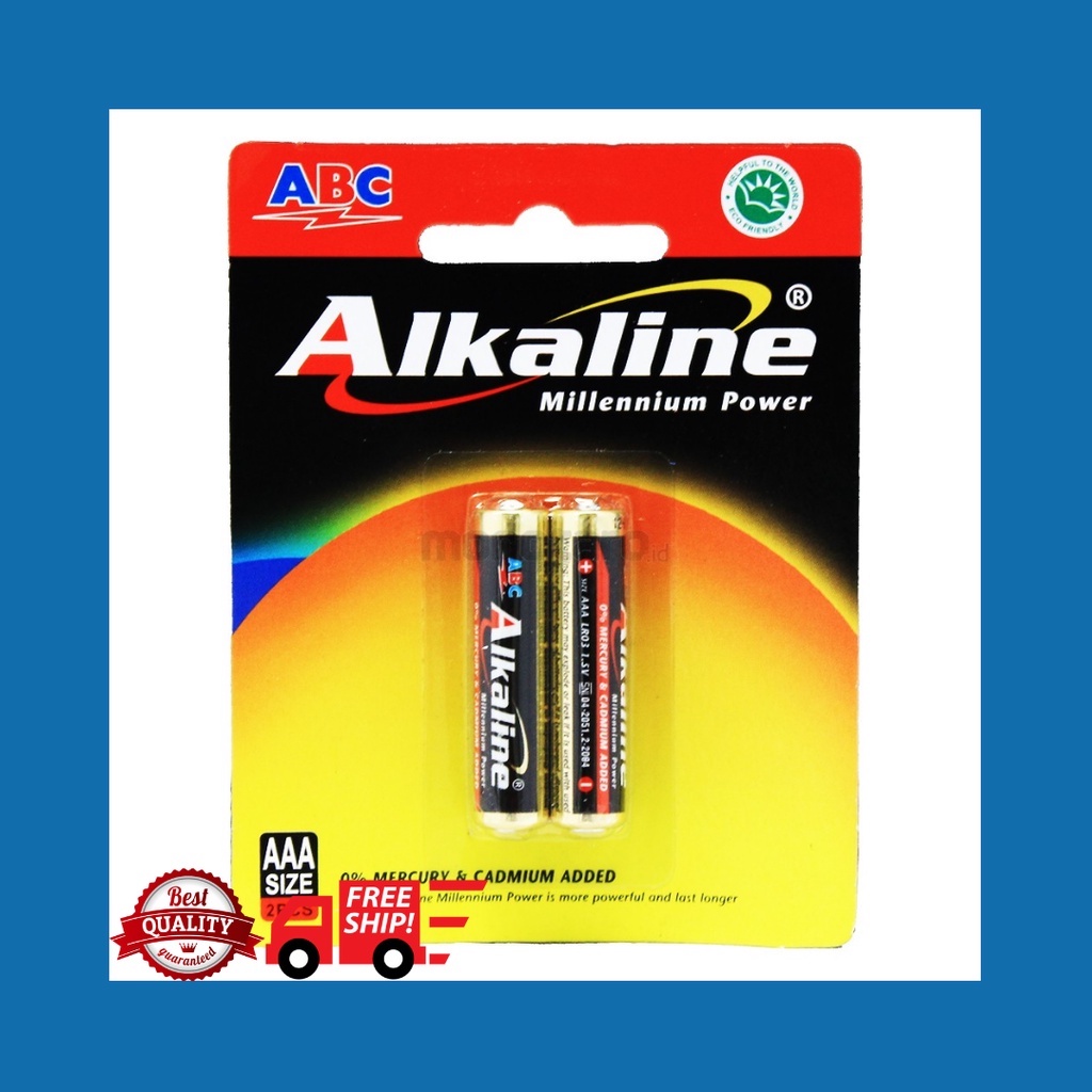 Jual Baterai Alkaline ABC AAA(A3) Isi 2 | Shopee Indonesia