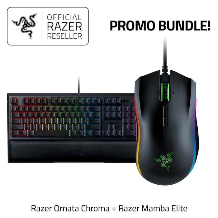 Jual Razer Ornata Chroma Keyboard Gaming + Razer Mamba Elite Mouse ...