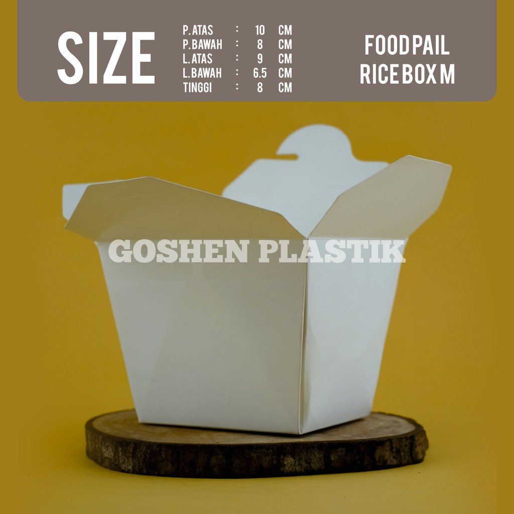 Jual 25 pcs M RICE BOX / FOOD PAIL / BOX NASI FOOD GRADE UK M | Shopee ...