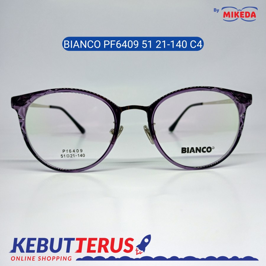 Jual Mikeda-FRAME KACAMATA BIANCO PF6409 51 21-140 C4+LENSA(MINUS ...