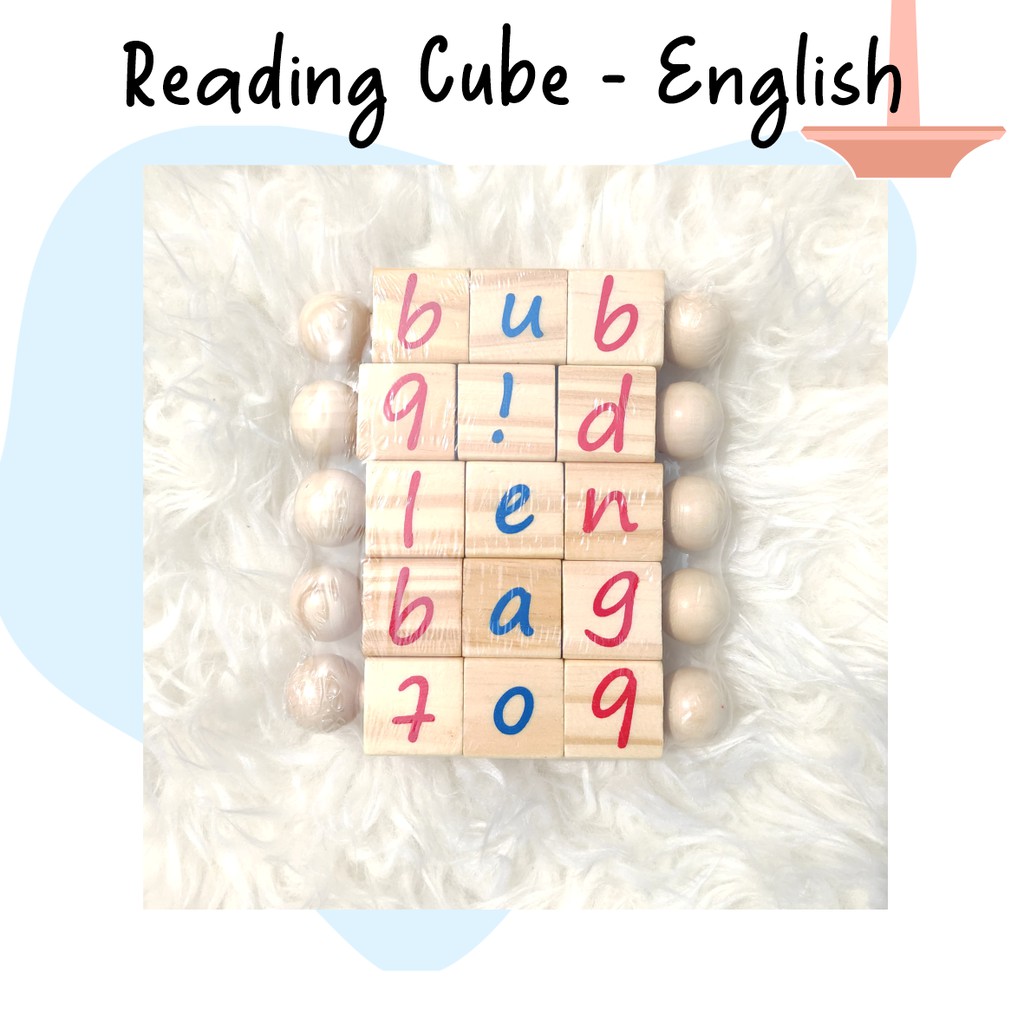 Jual Reading Cube - English Belajar Membaca Montessori Bahasa Inggris ...