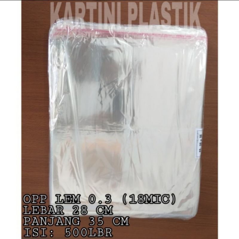Jual Plastik OPP LEM 28x35 Tebal 0,3 ( 18 mic ) | Shopee Indonesia
